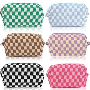 Checkered Makeup/Toiletry Bag